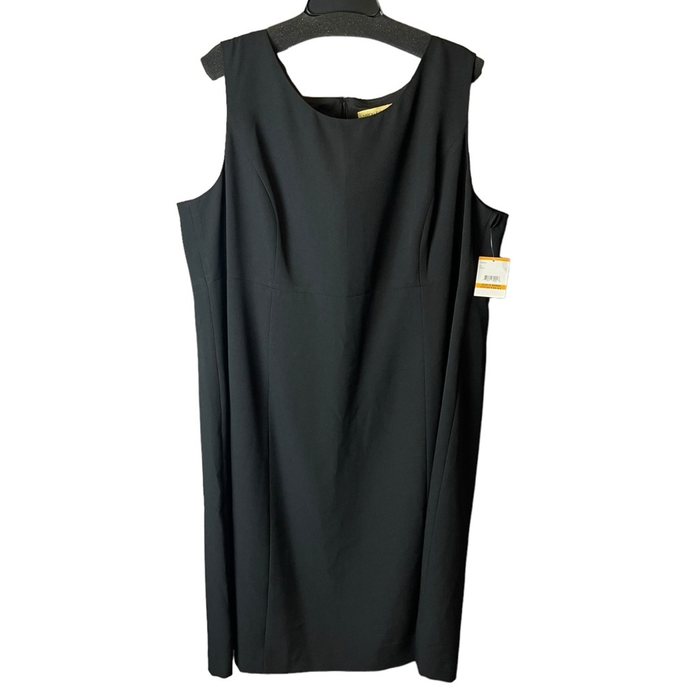 NWT Nipon Boutique Black Sleeveless Career Dress 24W